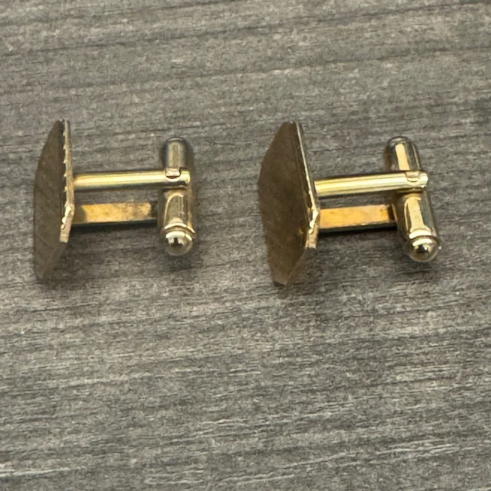 Unbranded Cufflinks Mens OS Gold Vintage Rectangular Classic Formal Accessory